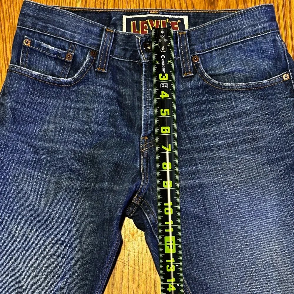 Levi’s 514 Slim Straight Jeans Men’s W 28” 32” Inseam Medium Wash Blue Denim Y2K - Picture 4 of 13